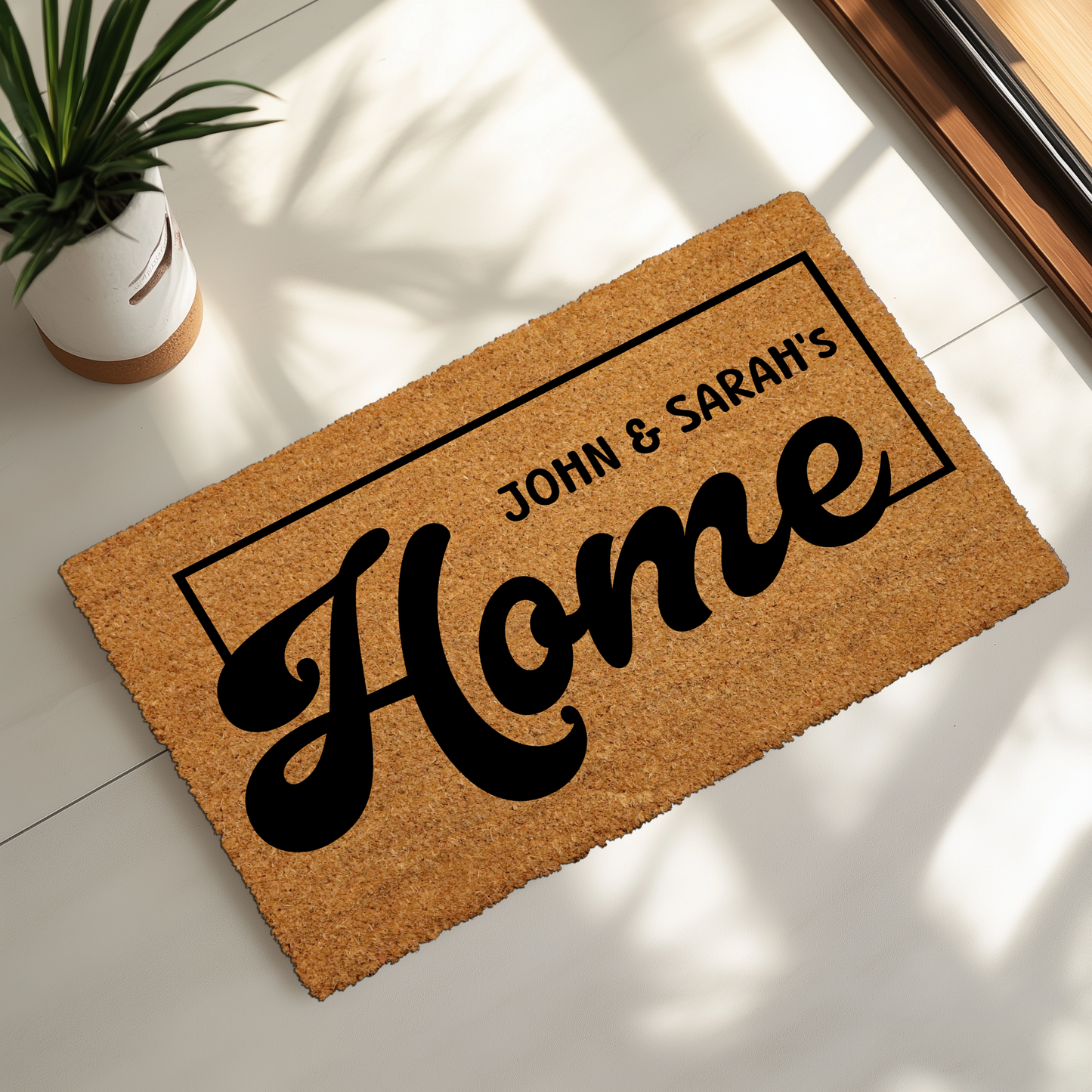 Custom Name Coir Doormat, Personalized Entryway Mat, Unique Housewarming Gift