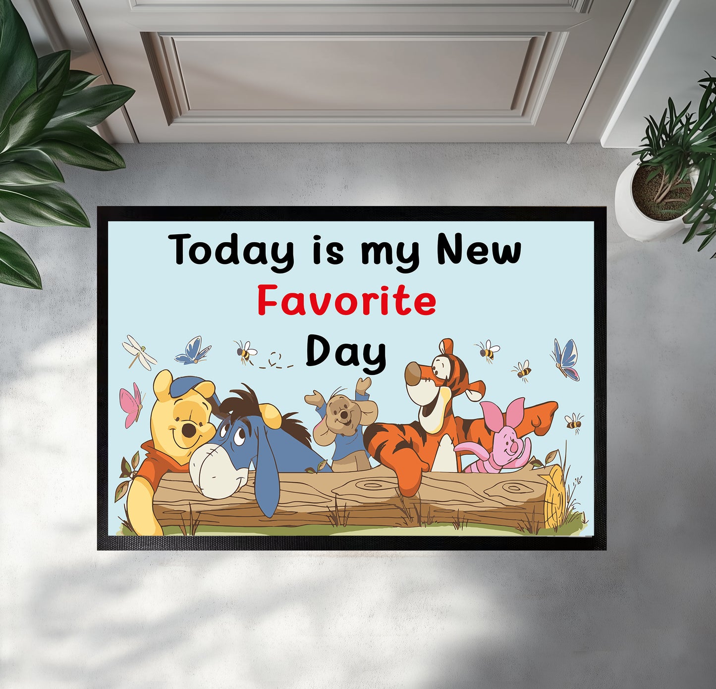 Whimsical Winnie The Pooh Welcome Mat for Disney Fans
