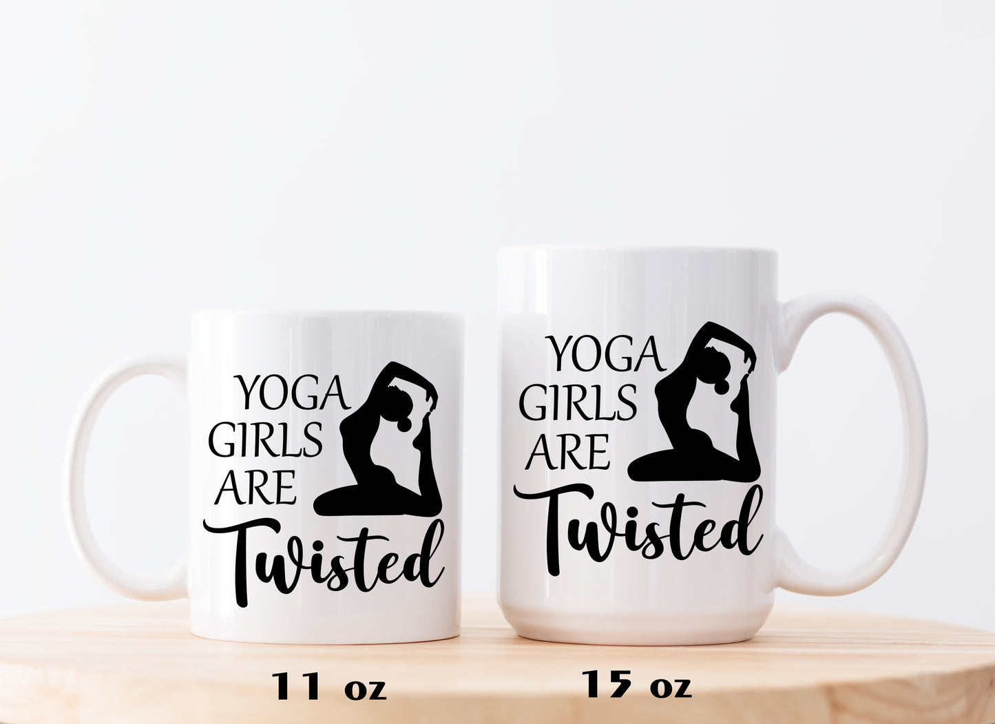 Sassy Yoga Girls Twisted Mug, Funny Gift for Instructors, Ceramic Cup
