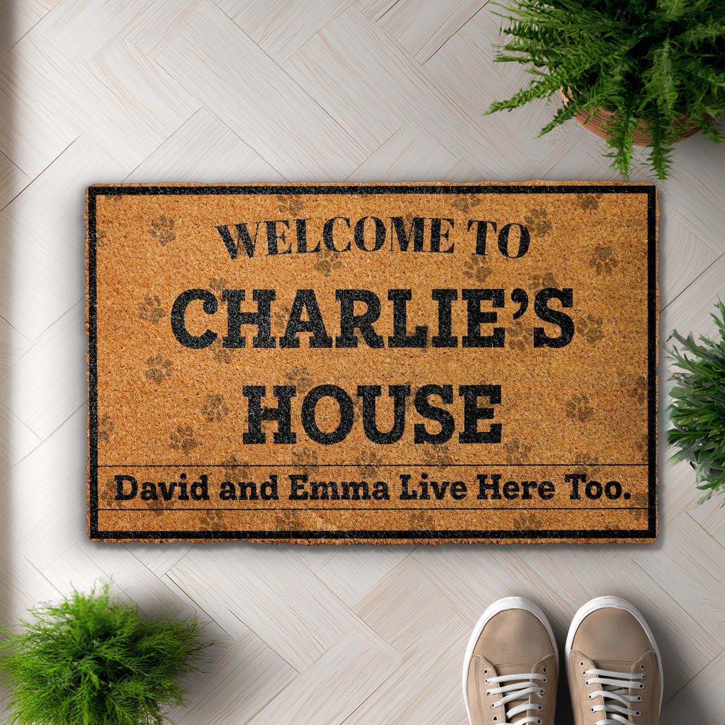 Custom Pet House Doormat, Personalized Welcome Mat, Funny Pet Lover Gift