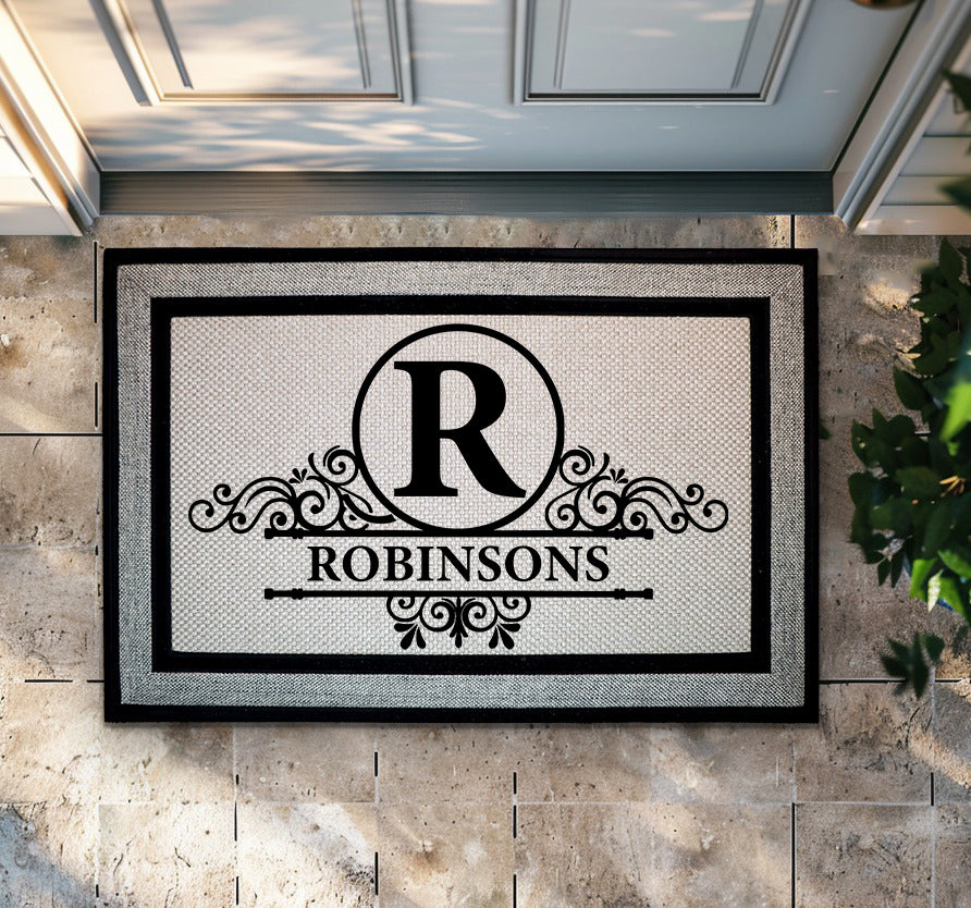 Personalized Family Name Doormat, Unique Custom Welcome Mat Options