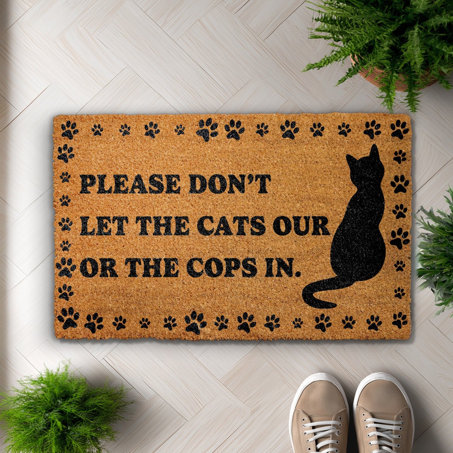 Cat Lover? Welcome a Humorous Doormat, Keep Cats In!