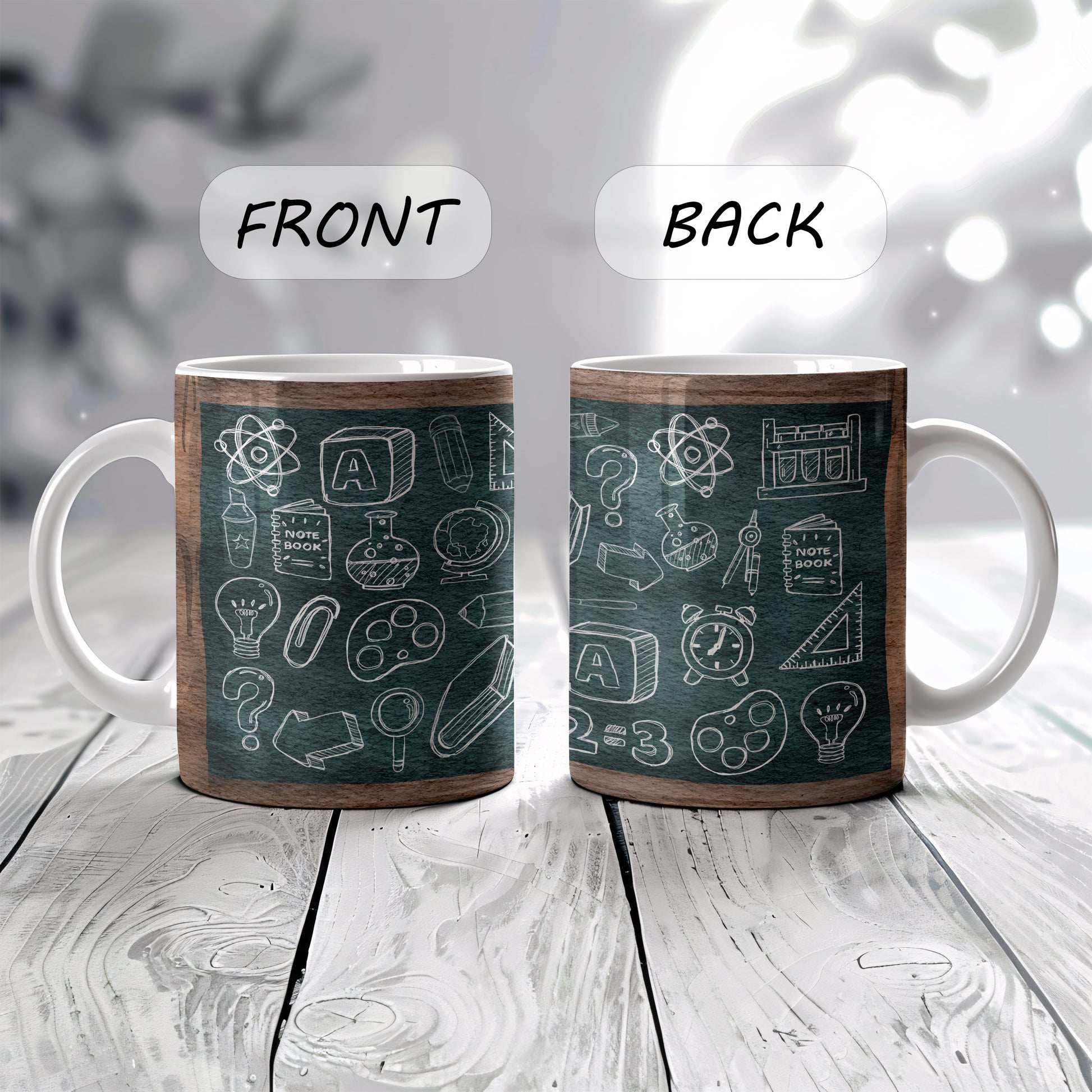 Teacher's Ceramic Mug, School Themed Coffee Cup, Back to School Gift