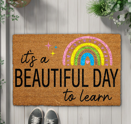 Colorful Classroom Doormat, Teacher's Welcome Gift, Cute Decor Essential.
