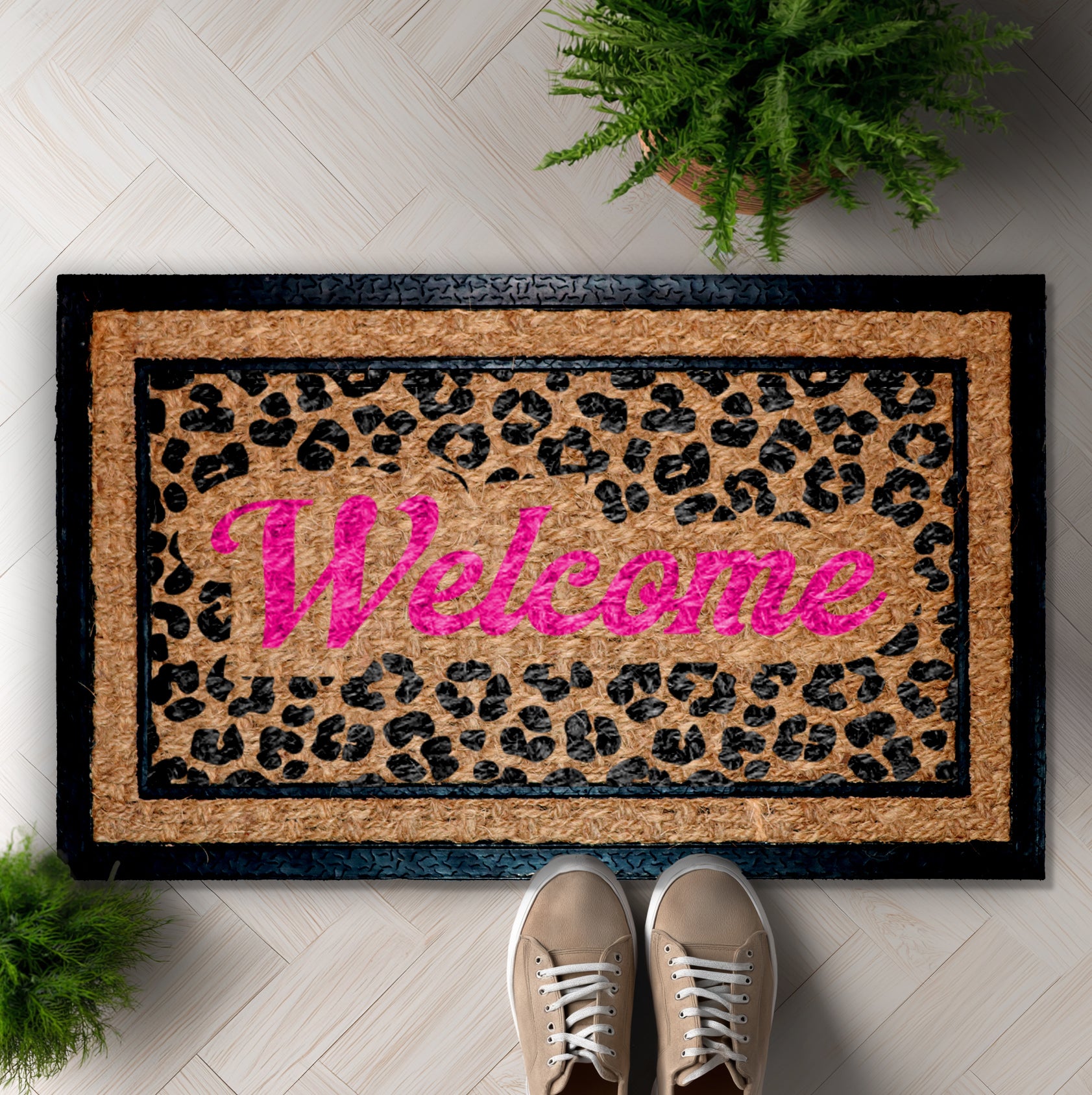 Wild Leopard Print Doormat, Stylish Home Decor Gift