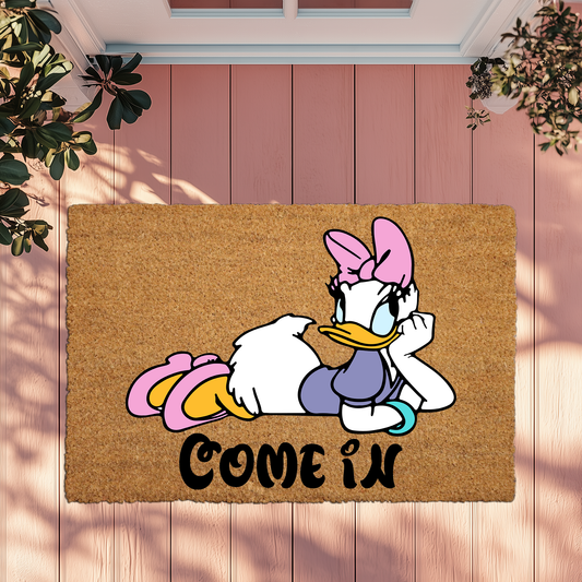 Charming Daisy Duck Doormat, Quirky Outdoor Home Decor Gift Idea