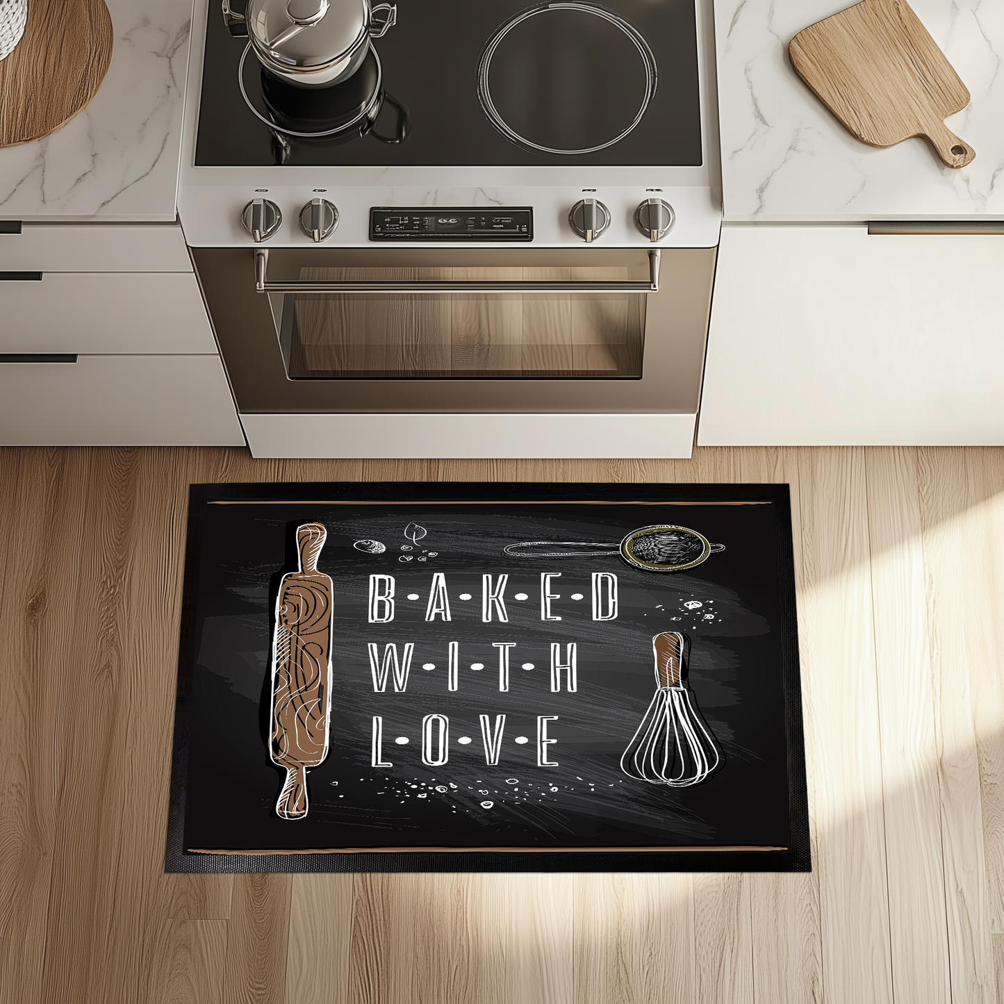 Add Cozy Vibes with Cute, Non-Slip Kitchen Mat, Perfect Gift!
