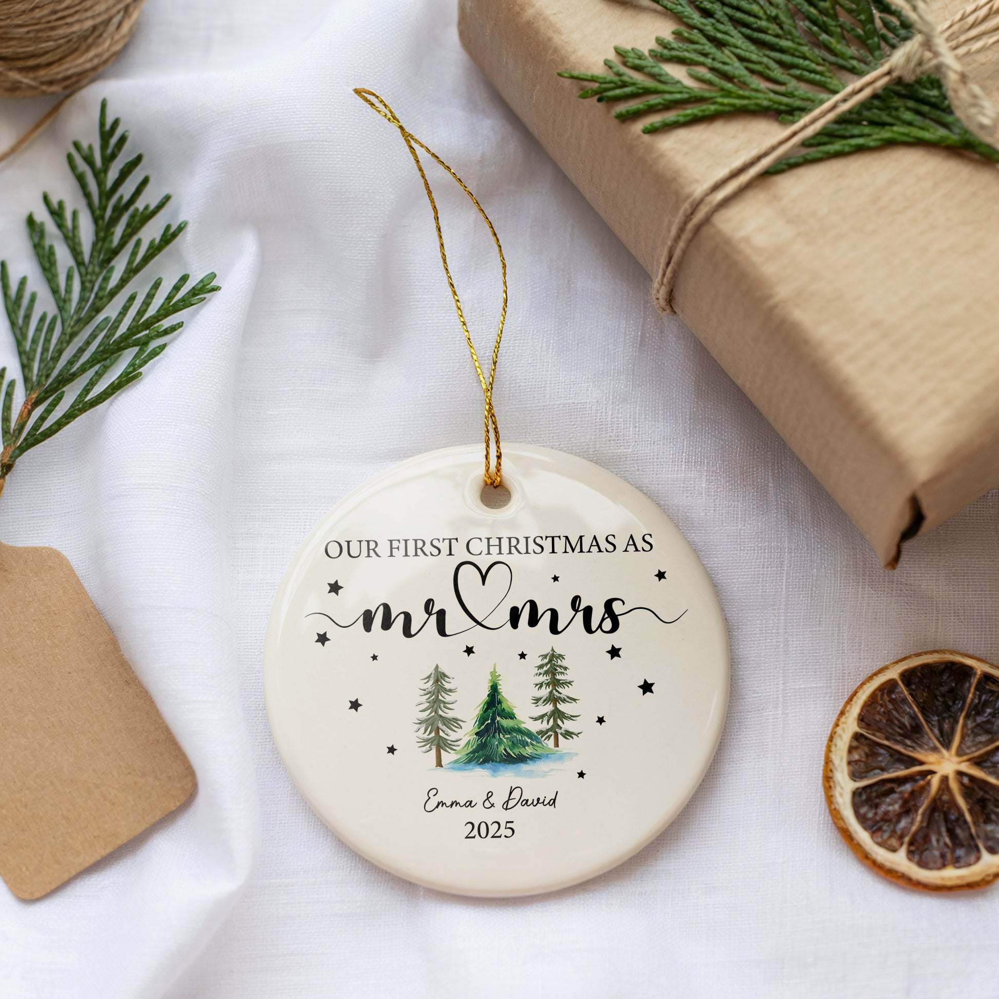 Celebrate Our First Christmas as Mr. & Mrs. Ornament
