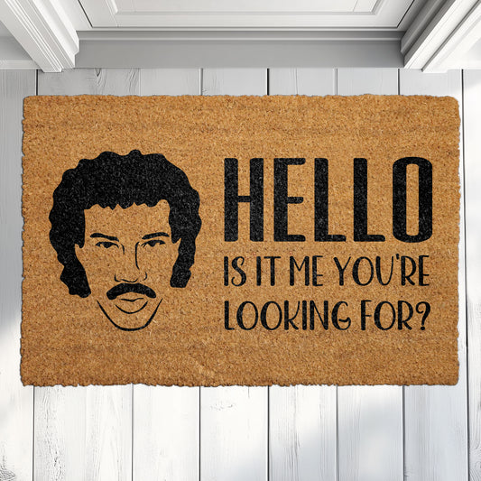 Retro Music Fan Welcome Mat, Humorous Housewarming Gift, Coir Rug