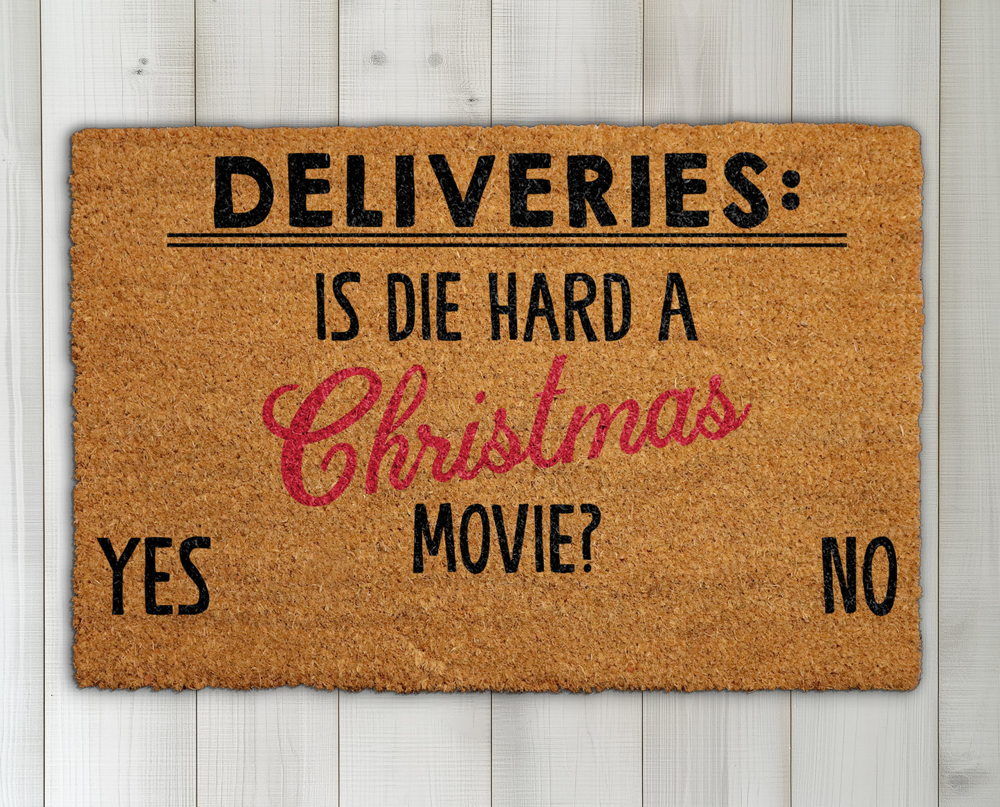 Die Hard Christmas Doormat, Festive Entrance Rug, Holiday Home Decor