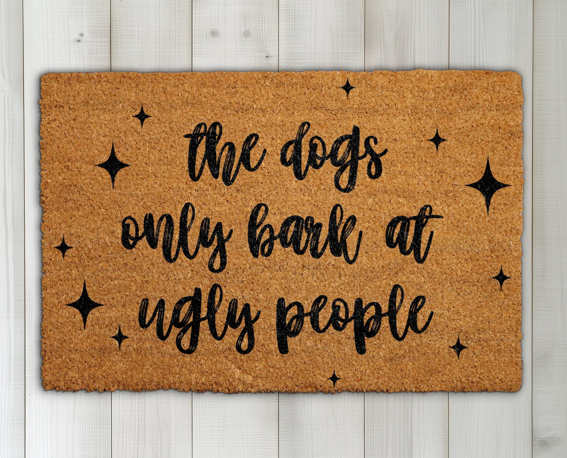 Rude Humor Welcome Mat, Funny Dog Doormat for Front Porch