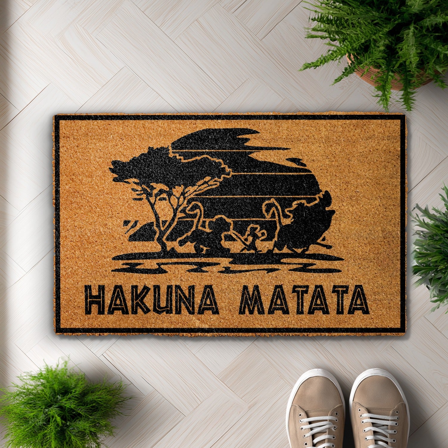 Lion King Welcome Mat, for Disney Fans and Animal Lovers.