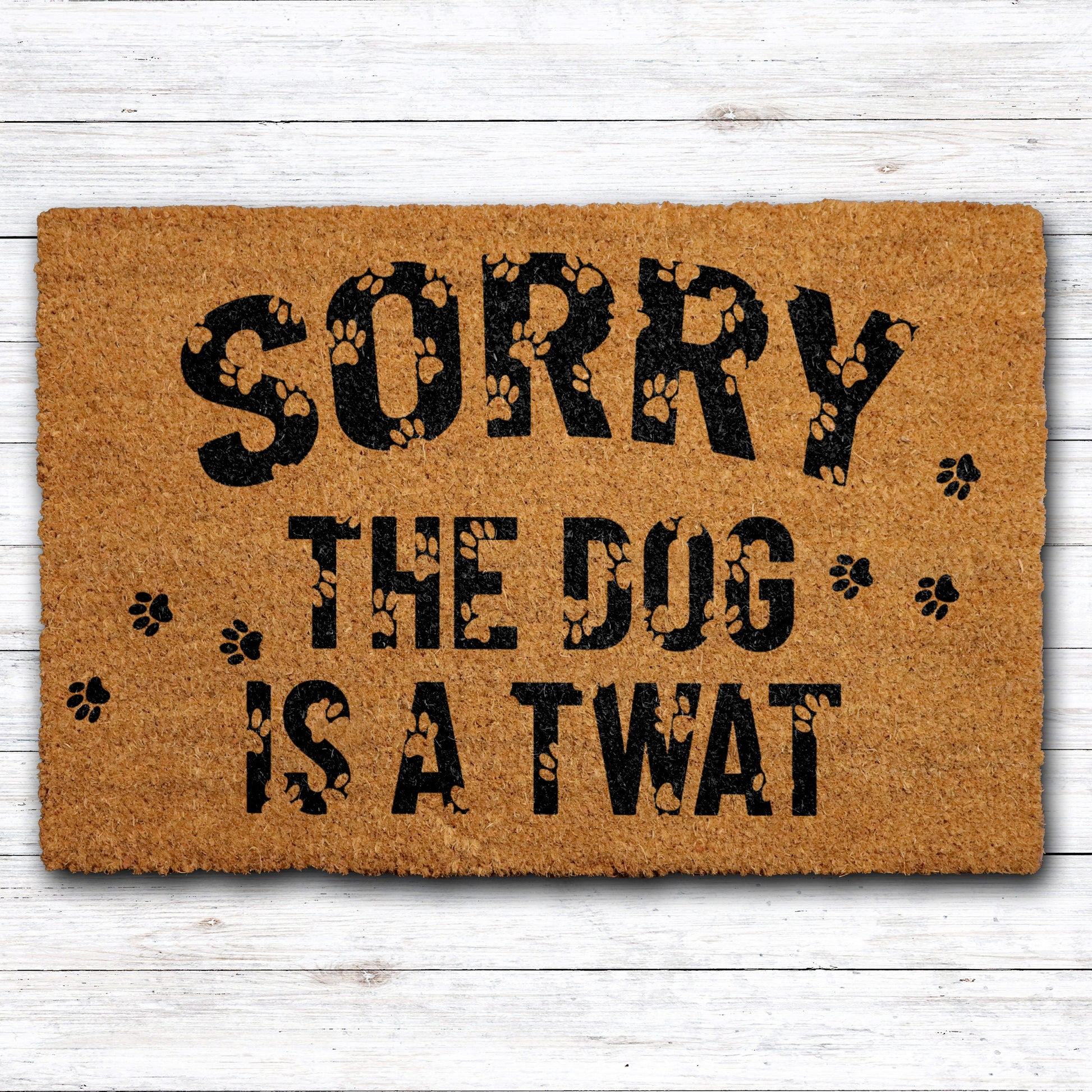 Twat Dog Doormat: Humorous Dog Lover Welcome Rug, Unique Housewarming