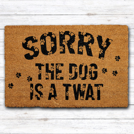 Twat Dog Doormat: Humorous Dog Lover Welcome Rug, Unique Housewarming