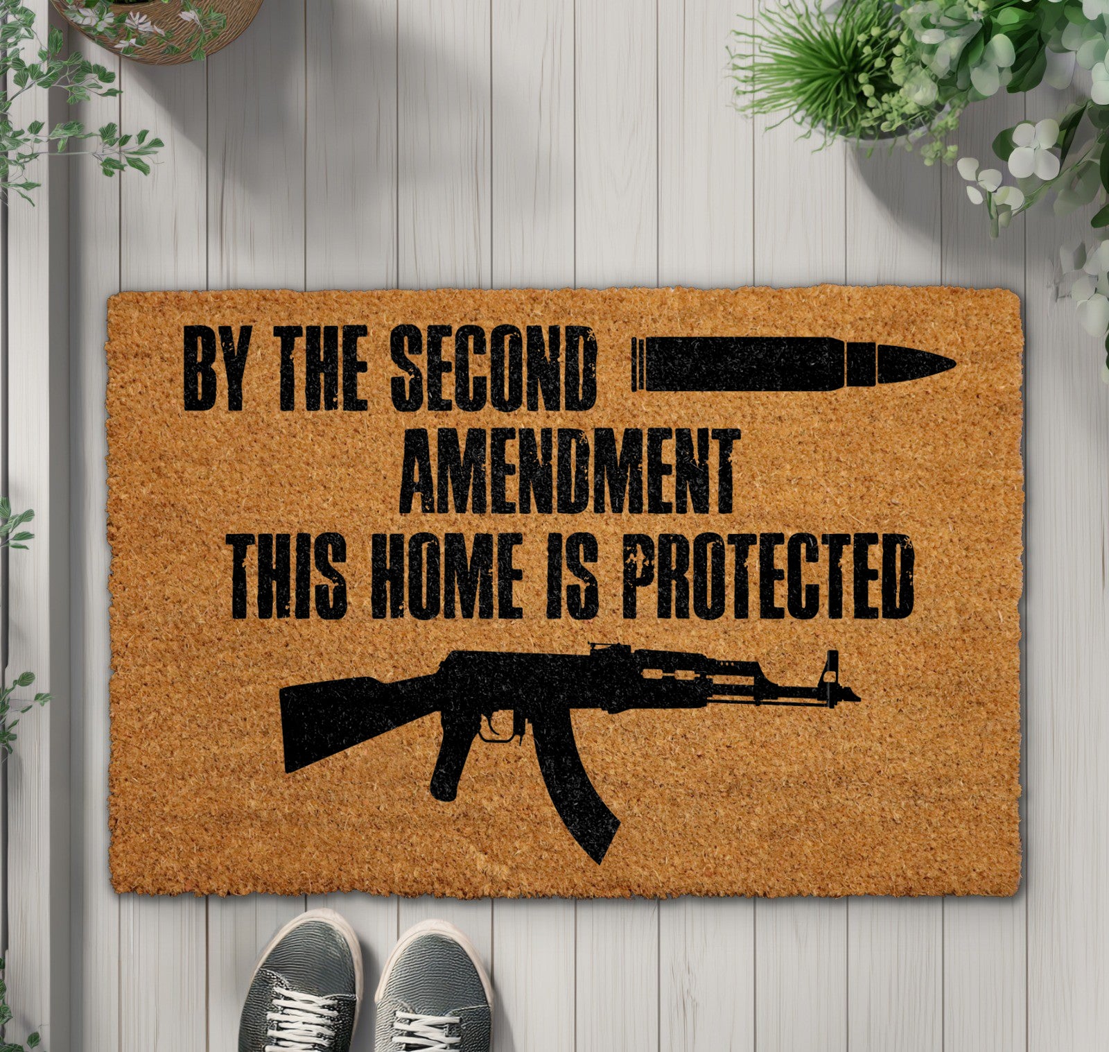 Gun Lover? This Home Is Protected with Pro-Gun Doormat
