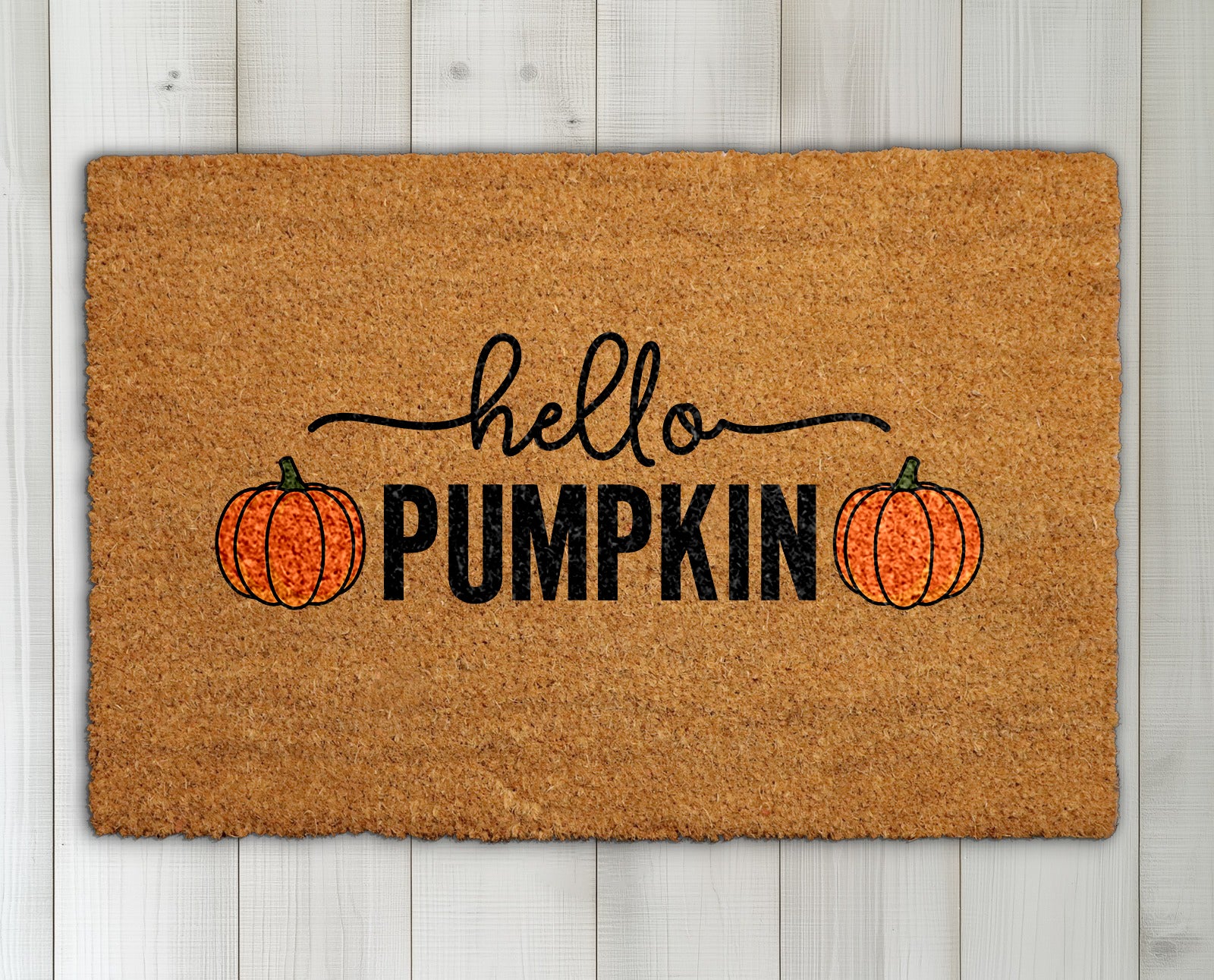 Welcome Fall with Hello Pumpkin Doormat, Perfect Housewarming Gift!