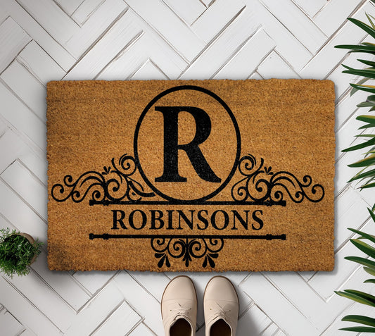 Personalized Last Name Welcome Mat, Custom Family Doormat, Unique Gift