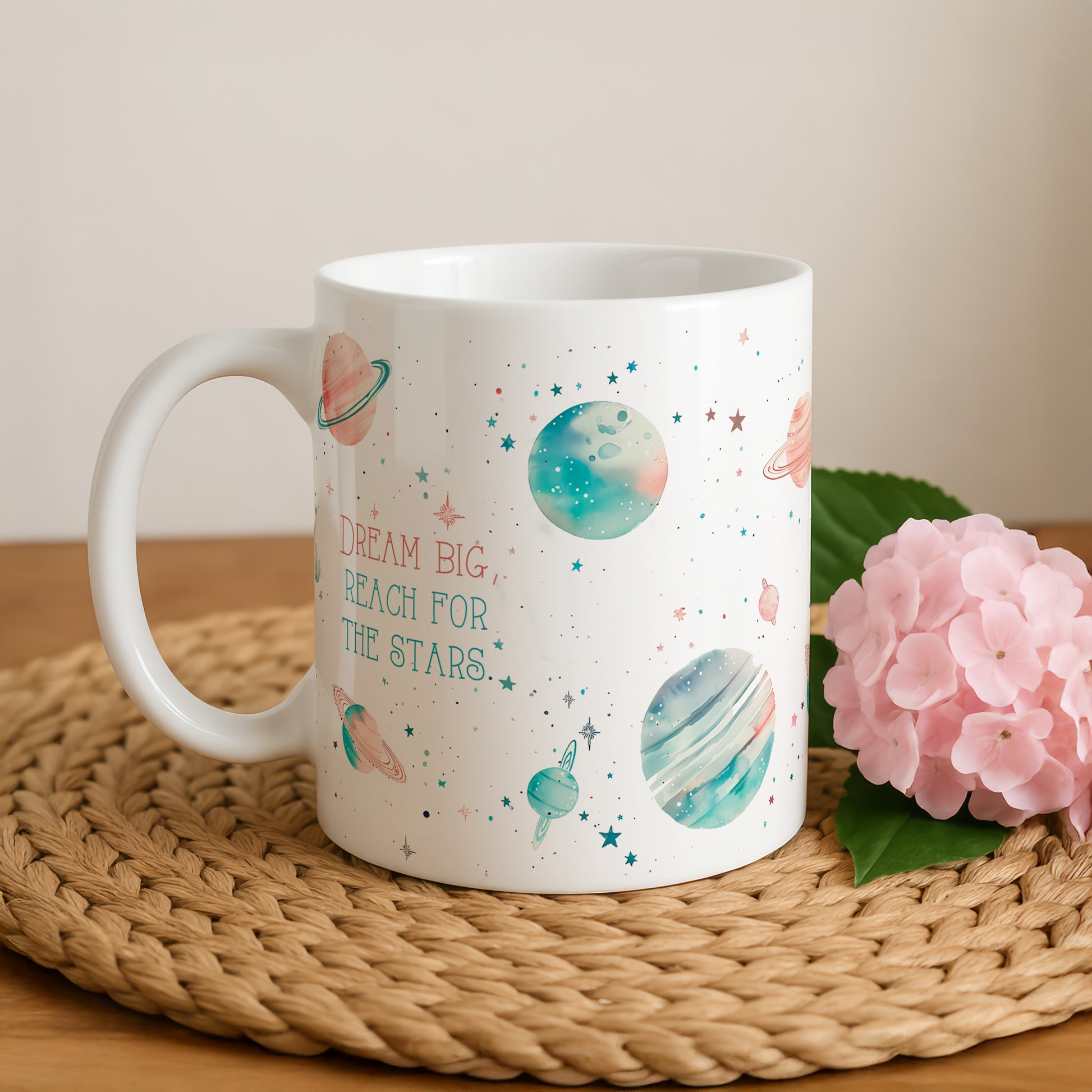 Dream Big, Reach for the Stars: Aesthetic Planets Coffee Mug