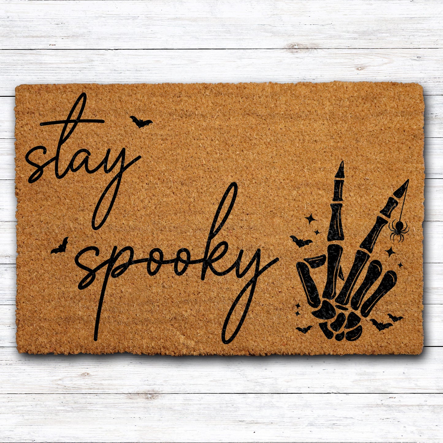 Spooky Season Welcome: Skeleton Mat, Fall Housewarming Front Porch Decor