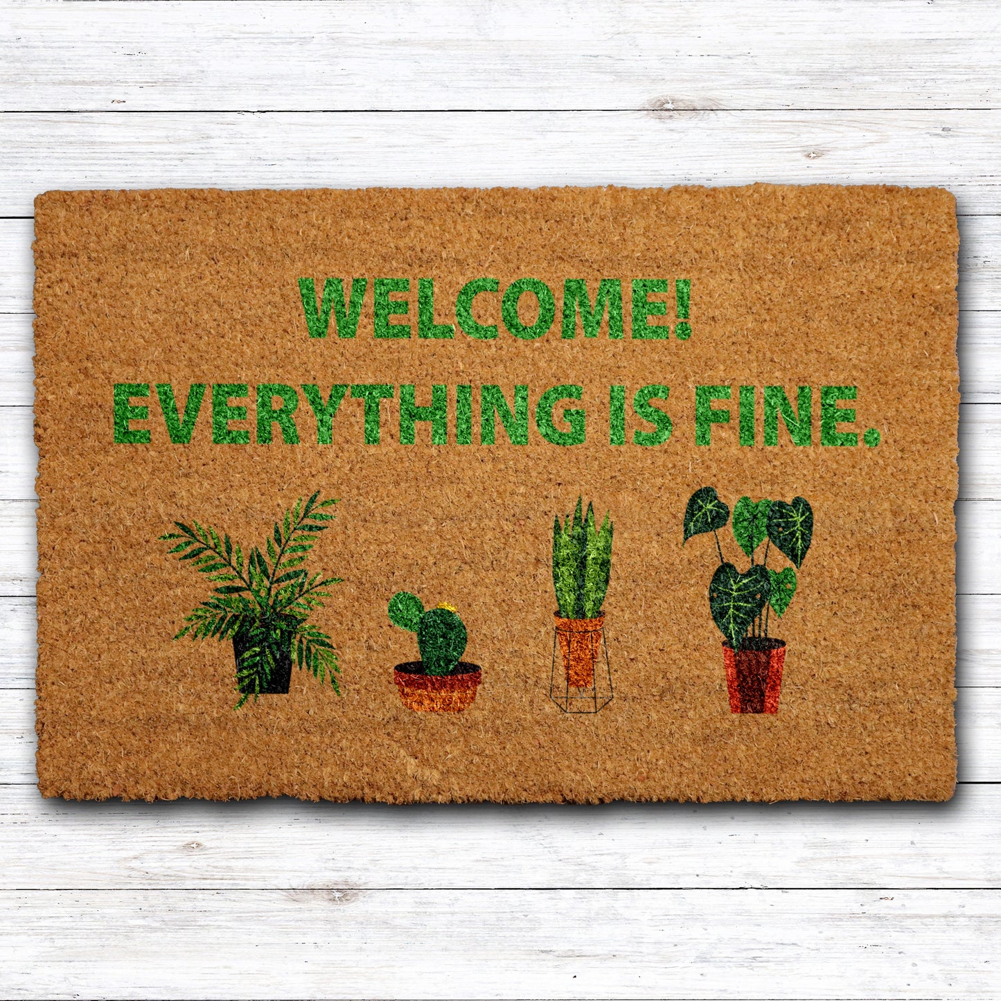 Good Place Greenery Doormat: Funny Housewarming Gift for Plant Lovers
