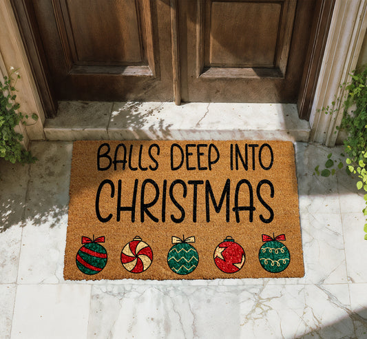 Boldly Welcome Guests with Hilarious Christmas Doormat, Adult Humor