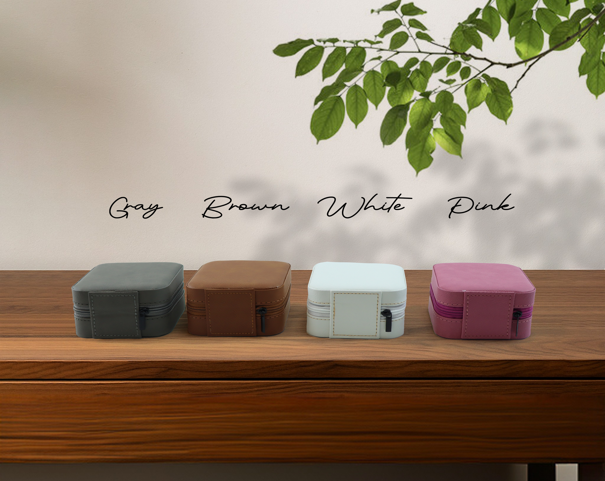 Custom Name Leather Jewelry Box - Ideal Bride & Bridesmaid Gift