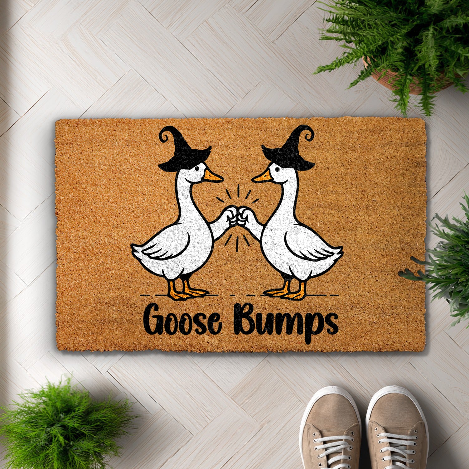 Transform Your Entryway with Witch Hat Silly Goose Fall Decor