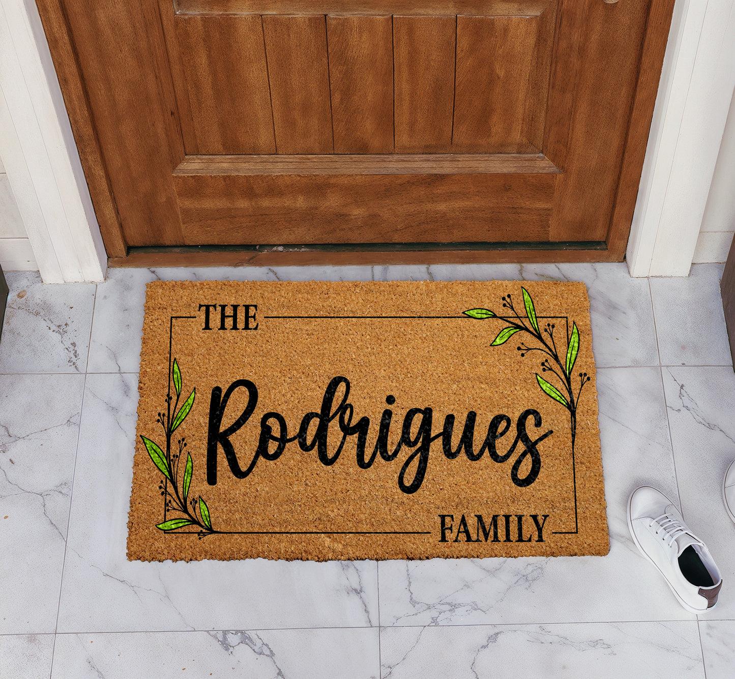 Berry Design Personalized Christmas Doormat, Welcome Mat, Housewarming Gift
