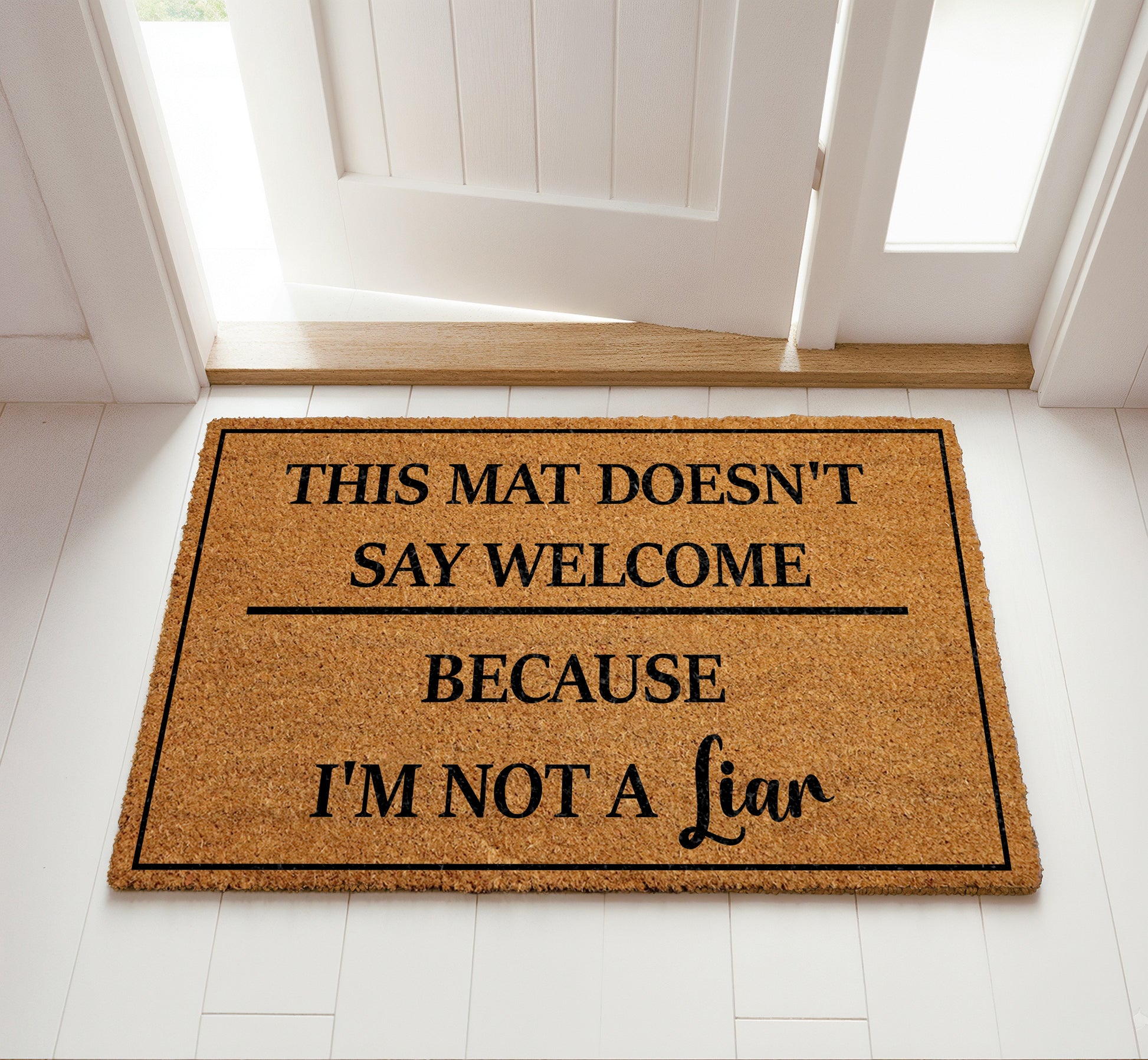 Sarcastic, Humorous Welcome Mat - A Funny Housewarming Gift