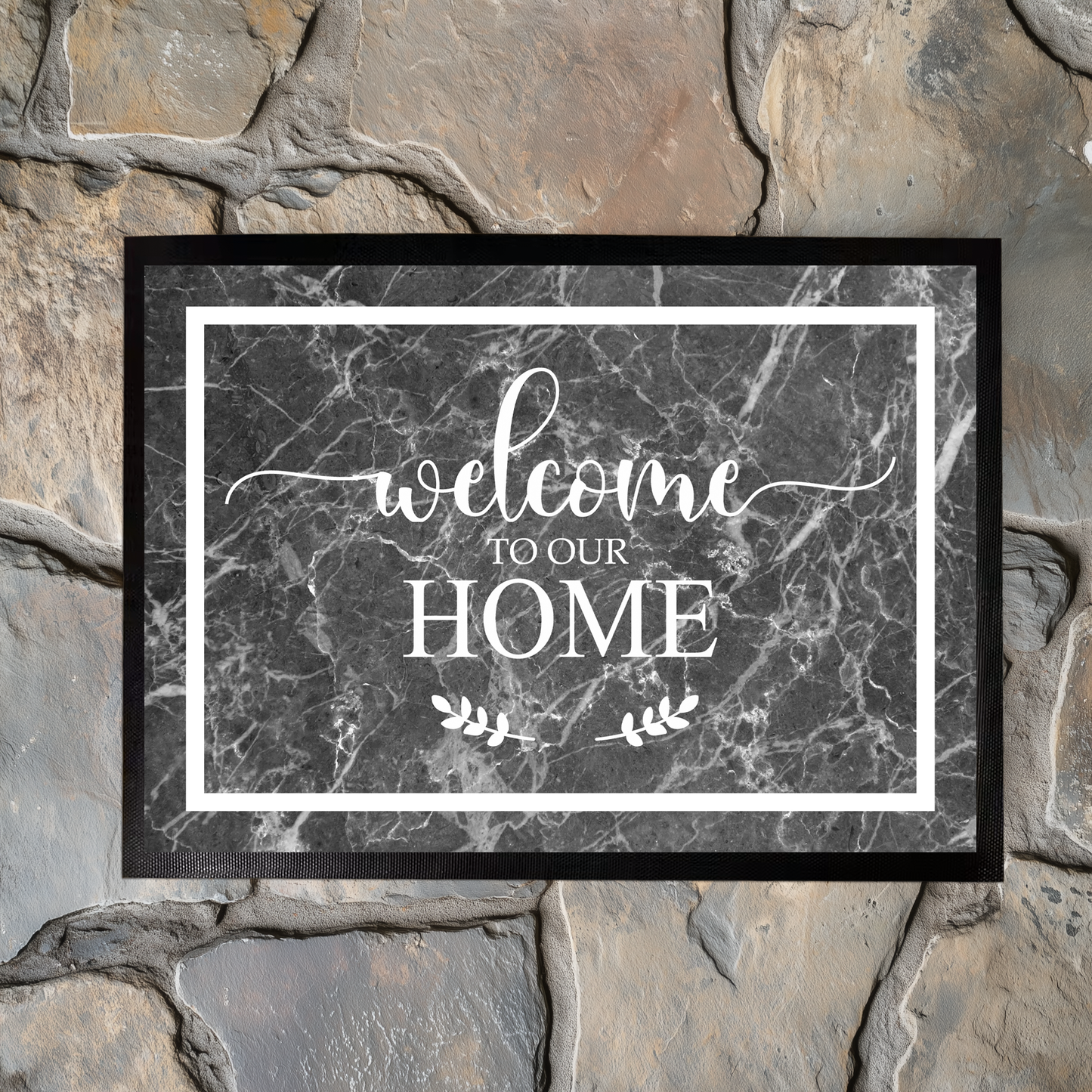 Sublimation Marble Welcome Doormat, Modern Entryway Rug, Elegant Home Decor