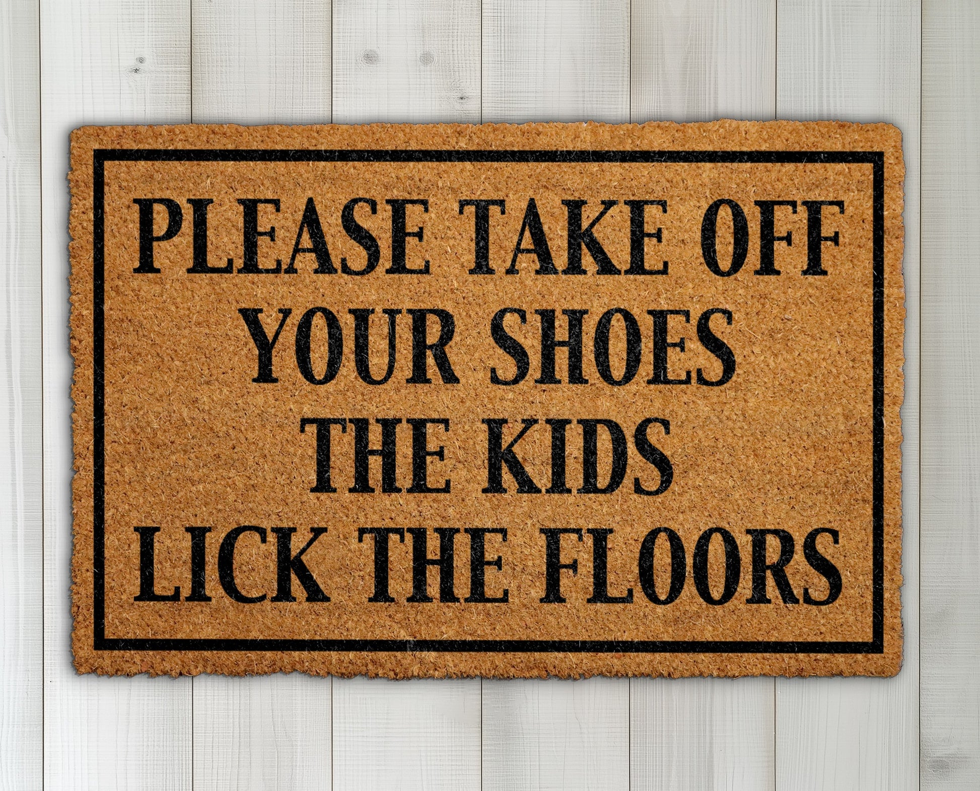 Quirky Family Doormat, Welcoming Humor for Your Home Entrance