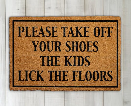 Quirky Family Doormat, Welcoming Humor for Your Home Entrance