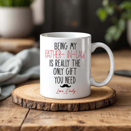 Personalized Funny Dad In Law Coffee Mug, Custom Sublimation Tea Cup