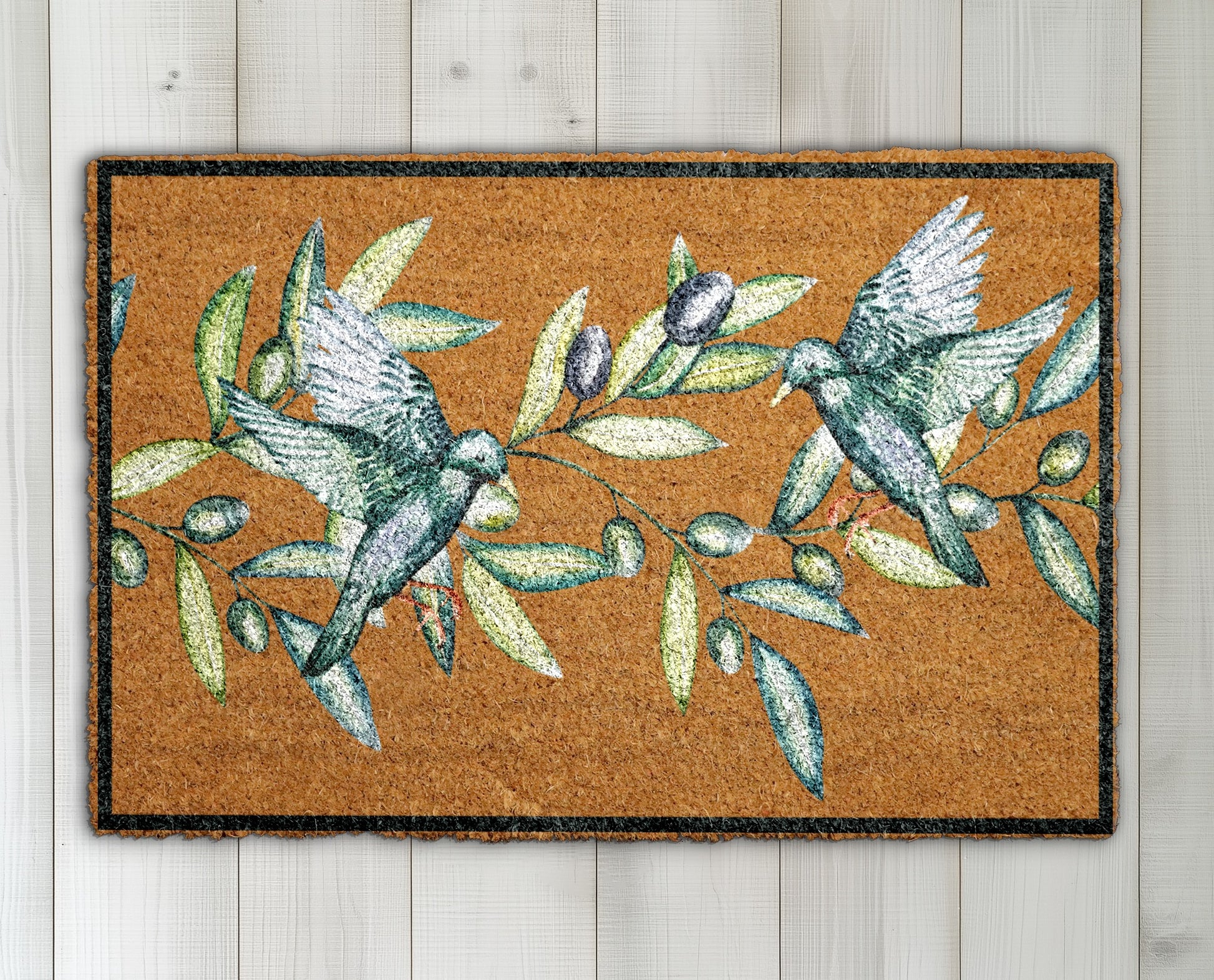 Extend a Peaceful Welcome with Olive Branch & Doves Doormat