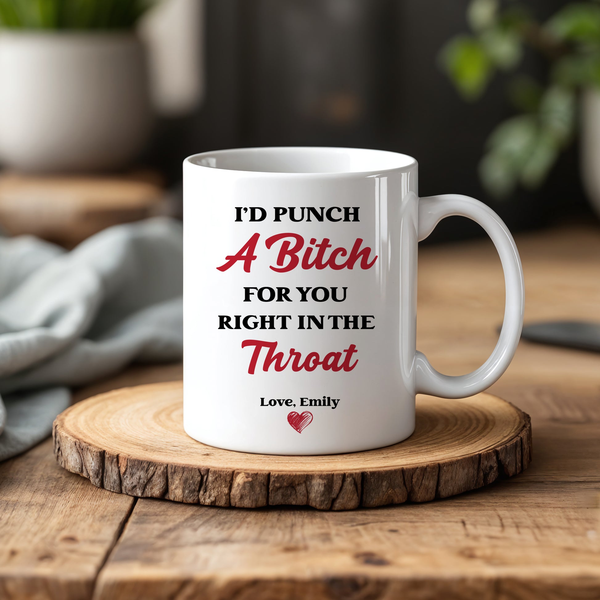 Humorous Besties Mug: Personalized Matching Pottery Cup for Best Friends