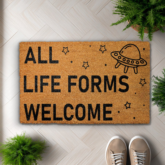 Sci-Fi Lovers Welcome with Funny Alien Doormat, Ideal Housewarming Gift