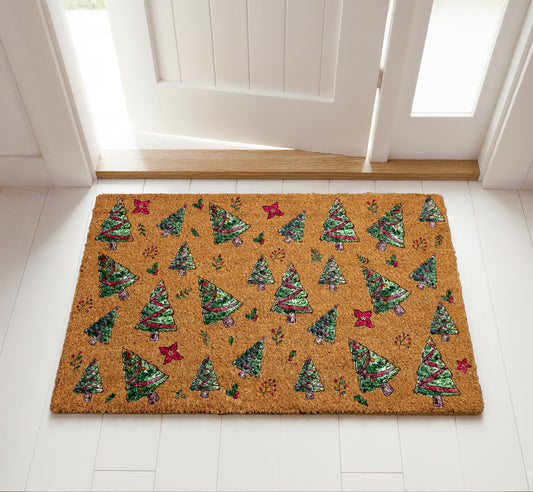 Festive Holiday Welcome Mat, Winter Housewarming Decor for Your Home