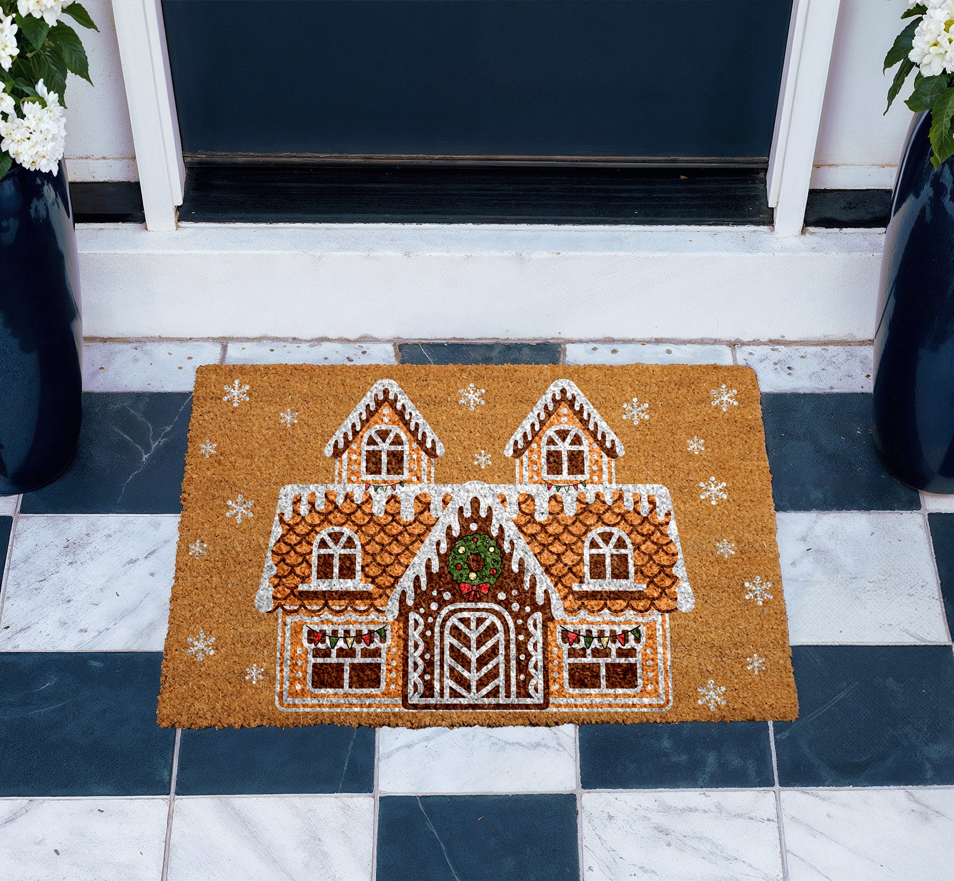Spice up Your Entryway with Festive Winter Welcome Mat