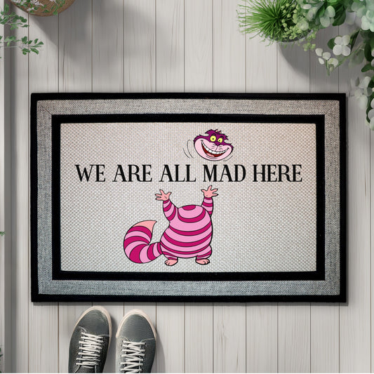 Welcome guests with a touch of whimsy: Cheshire Cat Doormat.