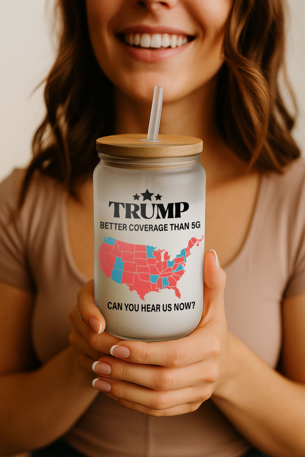 Trump 47th President Glass Tumbler, Republican Sipper Cup for Supporters