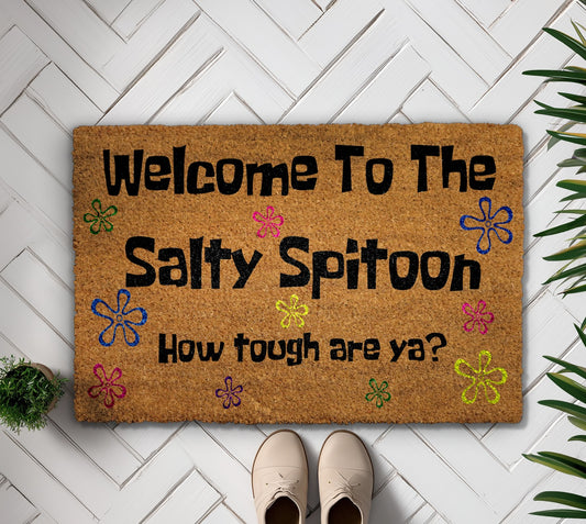 Salty Spitoon Doormat: Movie-Inspired Humor for Your Front Porch!
