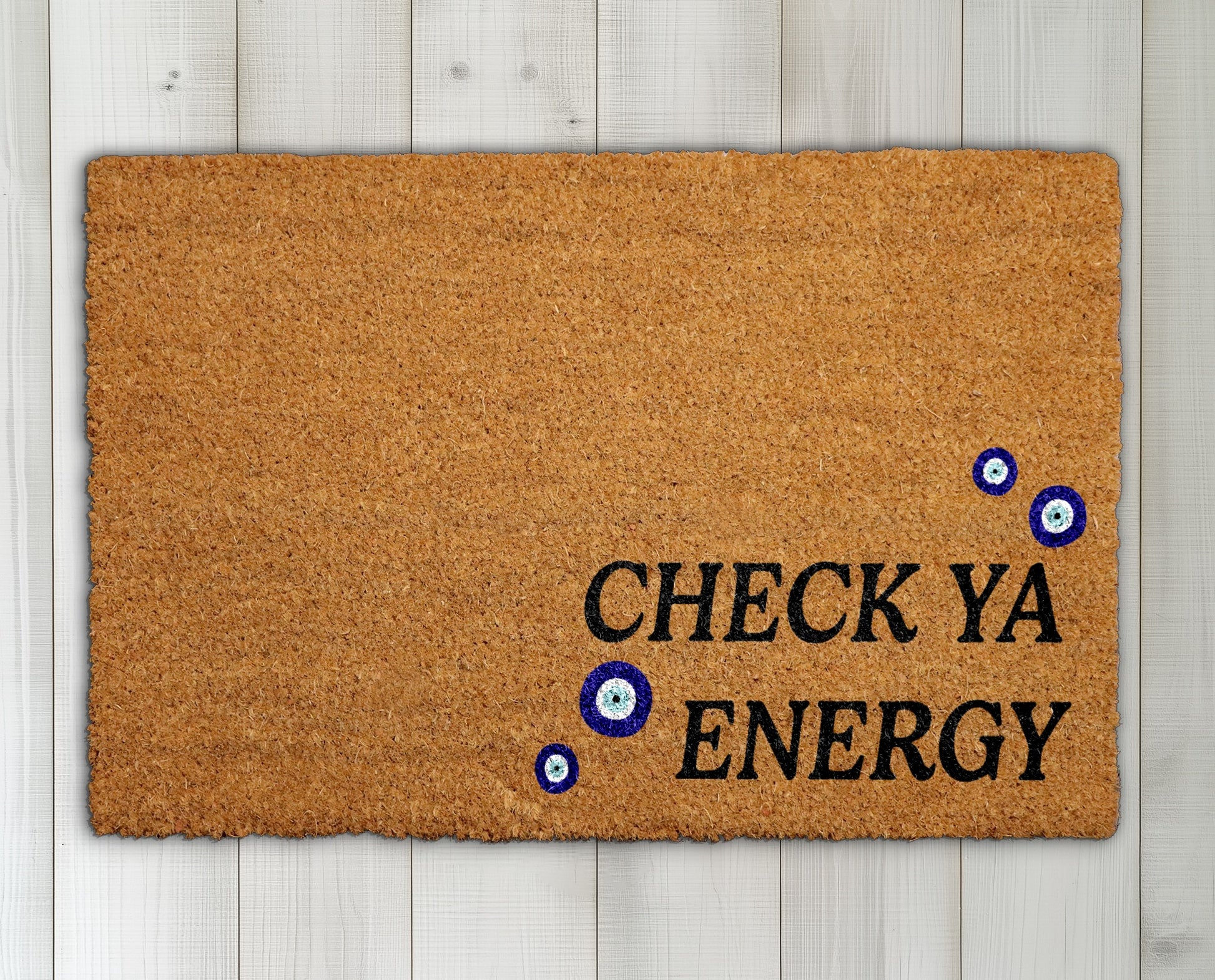 Enhance Your Entryway with Mystical Vibes: Check Ya Energy Doormat