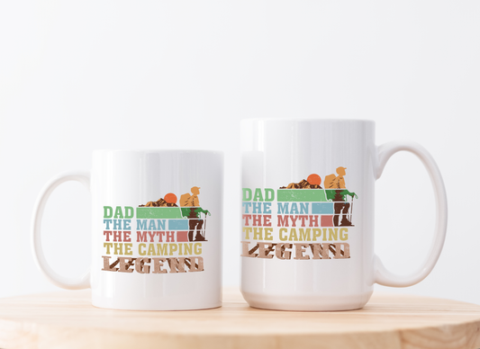 The Camping Legend Dad, Adventure Father's Day Ceramic Mug Cup