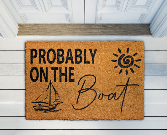 Boating Decor Doormat, Gift For Sailors, Funny Summer Rug