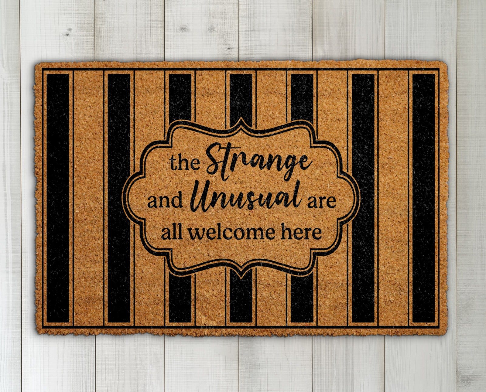 Funny, Gothic Welcome Mat for Spooky Halloween Home Décor