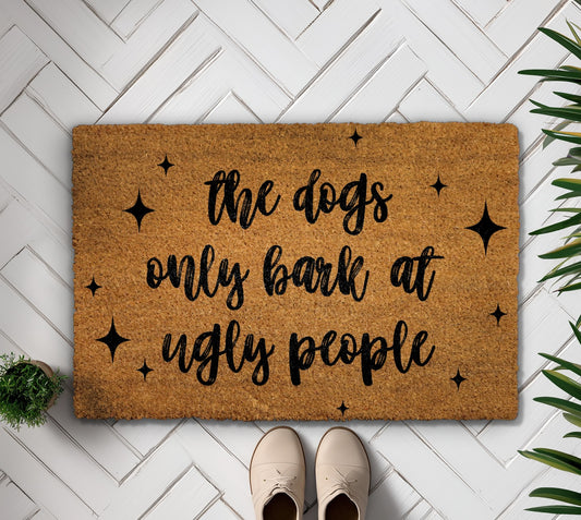 Rude Humor Welcome Mat, Funny Dog Doormat for Front Porch