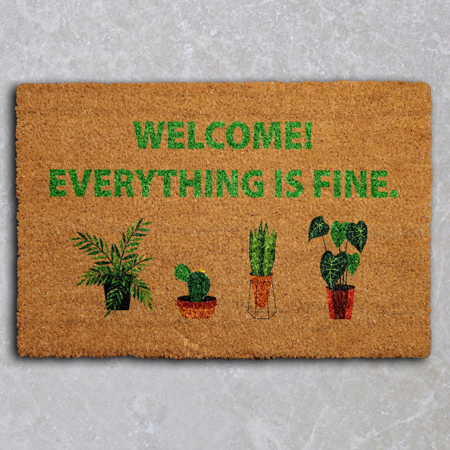 Good Place Greenery Doormat: Funny Housewarming Gift for Plant Lovers