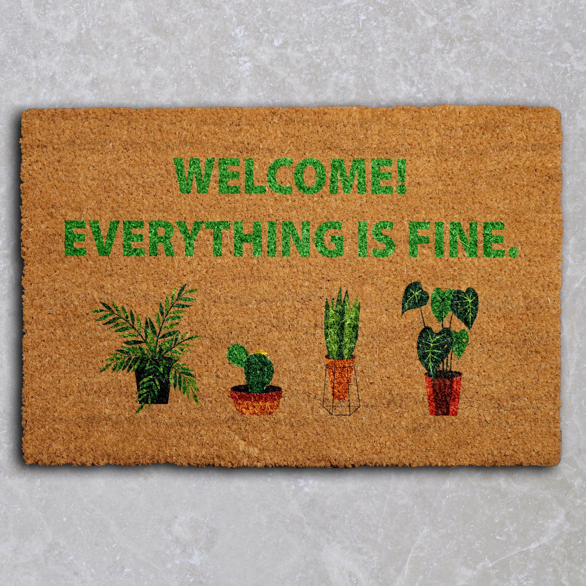 Good Place Greenery Doormat: Funny Housewarming Gift for Plant Lovers