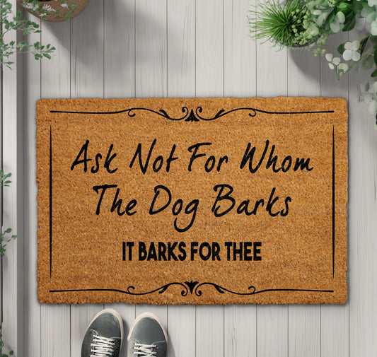 It Barks For Thee Welcome Mat, Funny Dog Lover Gift