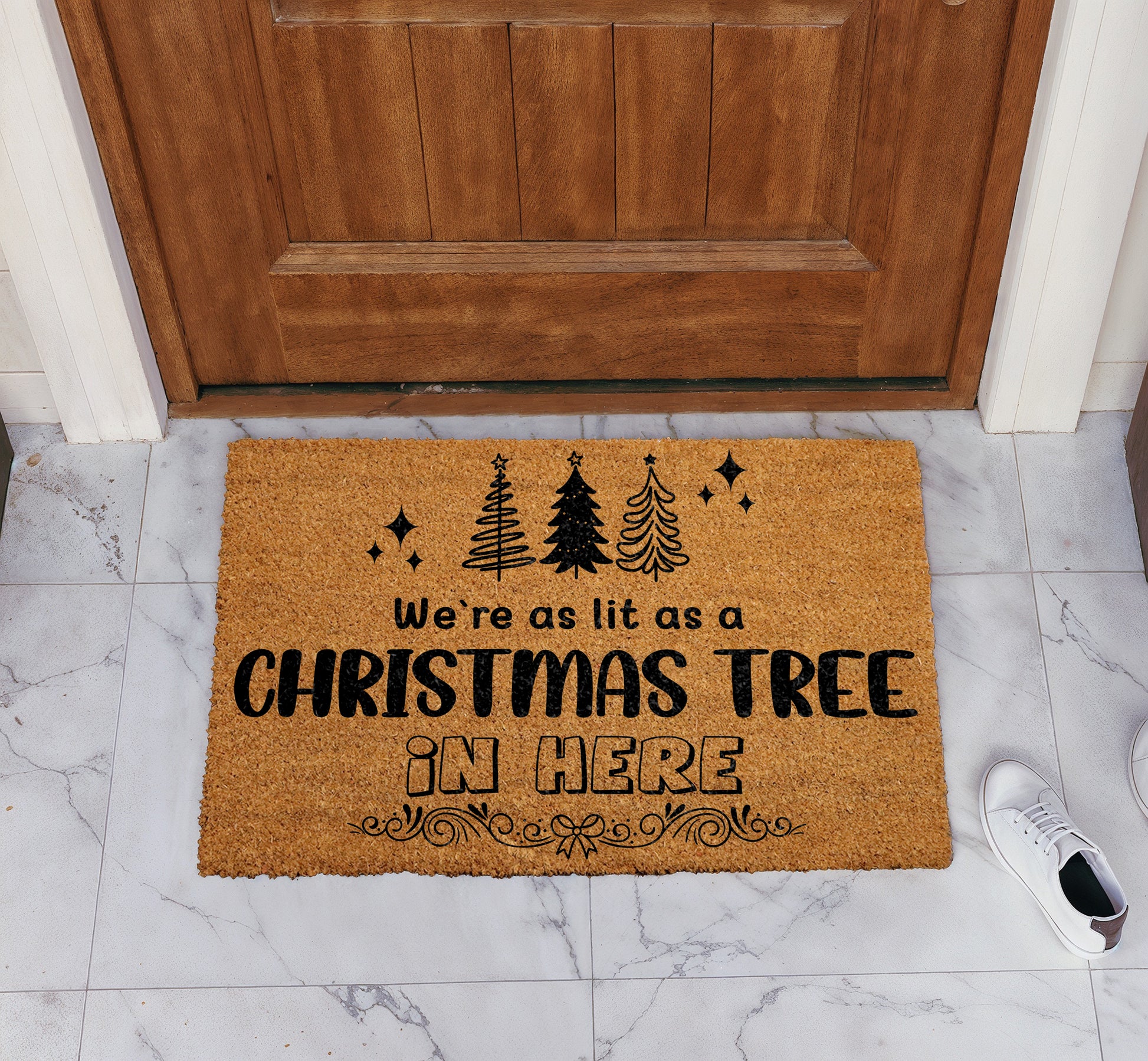 Light Up Your Entryway with our Festive Christmas Doormat!